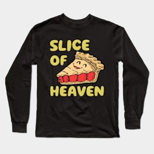 "Slice of Heaven", Retro Design Long Sleeve T-Shirt